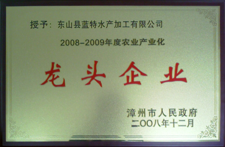 漳州市龙头企业2008-2009年度